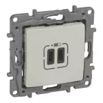 NILOE - GNIAZDO TYP USB A+C 3 A 15 W KREMOWY