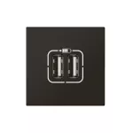 MOSAIC - Ładowarka 2 x USB 2400 mA Typ-A + Typ-A antracyt