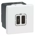 MOSAIC - Gniazdo USB C 30W typu power delivery - kolor biały