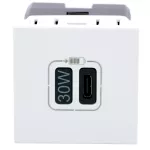 MOSAIC - Gniazdo USB C 30W typu power delivery - kolor biały