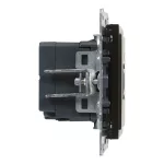 SUNO - Gniazdo USB typ C + C - 5 V - 3 A, Czarny