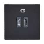 MOSAIC - GNIAZDO USB TYP C 45 W ANTRACYT