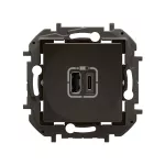 NOWE NILOE - GNIAZDO 2 X USB TYP A+C - 3 A CZARNE
