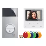 Zestaw 1-rodzinny z wideodomofonem Classe 100 Smart Wi-Fi z panelem Linia 3000 w kolorze aluminium