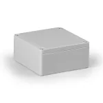 Obudowa kompletna, 125x125x60 mm, szara pokrywa, boki gładkie, ABS