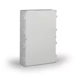 Obudowa kompletna, 400x600x132 mm, zawiasy i zatrzaski, szara pokrywa, PC