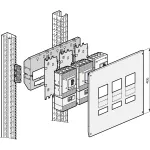 XL3 4000 PODSTAWA REG. MONT. PION. DLA 1-3 DPX3 630 STACJONARNY Z RCD, 24M