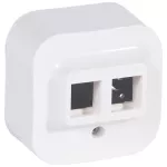 FORIX IP20 - ADAPTER KEYSTONE 2XRJ45 BIAŁY