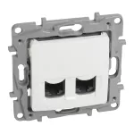 NILOE/NILOE SELECTION - GNIAZDO 2XRJ45 KAT. 6 UTP BIAŁE