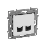 NILOE/NILOE SELECTION - GNIAZDO 2XRJ45 KAT. 6 FTP BIAŁE
