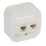 FORIX IP20 - GNIAZDO 1XRJ11 + 1XRJ45 BIAŁE