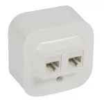 FORIX IP20 - GNIAZDO 2XRJ45 KAT. 5E UTP BIAŁE