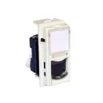 LIVING NOW - GNIAZDO RJ45 - UTP - KAT.6 - 1 MODUŁ - BIEL