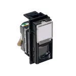 LIVING NOW - GNIAZDO RJ45 - UTP - KAT.5E - 1 MODUŁ - CZERŃ