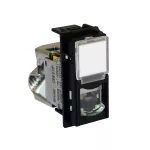 LIVING NOW - GNIAZDO RJ45 - STP - KAT.6A - 1 MODUŁ - CZERŃ