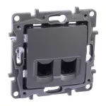 NILOE SELECTION - GNIAZDO 2 X RJ 45 KAT. 6 UTP STAL