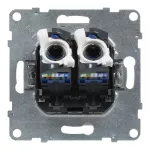 SUNO - Gniazdo 2XRJ45/kat 6 UTP, Biały