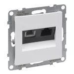 SUNO - Gniazdo RJ 11 + RJ 45/KAT 6 UTP, Biały