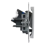 SUNO - Gniazdo RJ45/kat 6 UTP, Aluminium