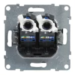 SUNO - Gniazdo 2XRJ45/kat 6 UTP, Aluminium