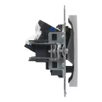 SUNO - Gniazdo 2XRJ45/kat 6 UTP, Aluminium