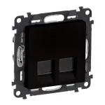VALENA LIFE - GNIAZDO 2 x RJ 45 kat. 5e UTP CZARNE