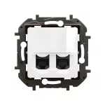 NOWE NILOE - GNIAZDO 2 X RJ45 KAT. 6A UTP BIAŁE