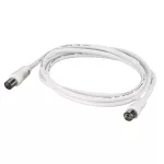 KABEL TV Z 1 WTYKIEM MĘSKIM Ø9,52 MM I 1 WTYKIEM ŻEŃSKIM Ø9,52 MM, DŁUGOŚĆ 2 M