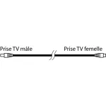 KABEL TV Z 1 WTYKIEM MĘSKIM Ø9,52 MM I 1 WTYKIEM ŻEŃSKIM Ø9,52 MM, DŁUGOŚĆ 2 M