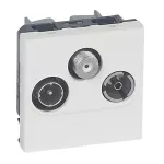MOSAIC GNIAZDO POJEDYNCZE TV-RD-SAT GWIAZDA-2 MODYŁU ALUMINIUM TŁUMIENIE 1,5 DB