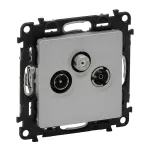 VALENA LIFE GNIAZDO PRZELOTOWE TV-RD-SAT ALUMINIUM