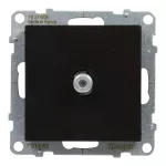 SUNO - Gniazdo TV typ "F" - końcowe - 1.5 dB, Czarny