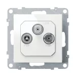 SUNO - Gniazdo TV-R-SAT - końcowe - FM + DAB - 1.5 dB, Biały