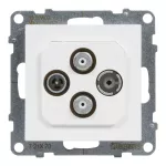 SUNO - Gniazdo TV-R-2xSAT - końcowe - 1.5 dB, Biały