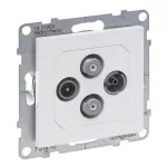 SUNO - Gniazdo TV-R-2xSAT - końcowe - 1.5 dB, Biały