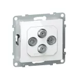 SUNO - Gniazdo TV-R-2xSAT - końcowe - 1.5 dB, Biały