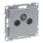 SUNO - Gniazdo TV-R-SAT - końcowe - FM + DAB - 1.5 dB, Aluminium