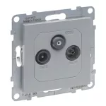 SUNO - Gniazdo TV-R-SAT przelotowe 14 dB, Aluminium