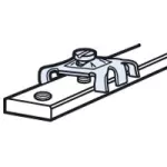 ZACISK DO SZYN Z OTWORAMI M5 2 X 10 MM2