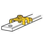 ZACISK DO SZYN Z OTWORAMI M5 2 X 10 MM2