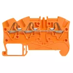 ZŁĄCZKA VIKING SPRĘŻYNOWA 1TOROWA 1 WEJŚCIE/1 WYJŚCIE 1TOROWA 2,5MM2 POMARAŃCZ.