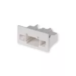 Akcesoria dla złączek instalacyjnych, 2-torowy adapter, biały