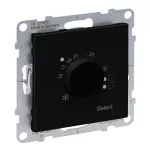 SUNO - Termostat pokojowy - zakres temperatury: 5 °C - 30 °C (+/- 0,5°C) - zasilanie: 230 V~ - 50/60 Hz, Czarny