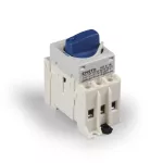Rozłącznik 3x32A z niebieskim pokrętłem, montaż na TH 35 lub płycie