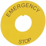 ETYKIETA OSMOZ "EMERGENCY STOP" ŚR. 60MM