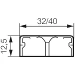 DLP KĄT WEWNĘTRZNY/ZEWNĘTRZNY REGULOWANY 40 X 12,5 BIAŁY