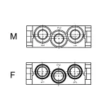 MCB 3 CM-HV FEMALE MODULE (1000V 50A)