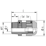 SKINTOP® ST NPT 1/2IN RAL 7001 SGY 10PC