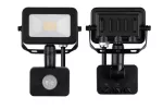G-TECH NAŚWIETLACZ Z CZUJNIKIEM RUCHU VILMAR, LED, 10W, 1000lm, 6400K, AC220-240V, IP65, CZARNY