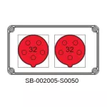 ROZDZIELNICA PRZENOŚNA;2X5X32A;IP54;KABEL+UCHWYT+PODSTAWKA Z TWORZYWA SZTUCZNEGO